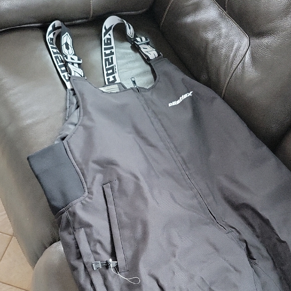 Castle X Black Bib Overalls with Logo Straps